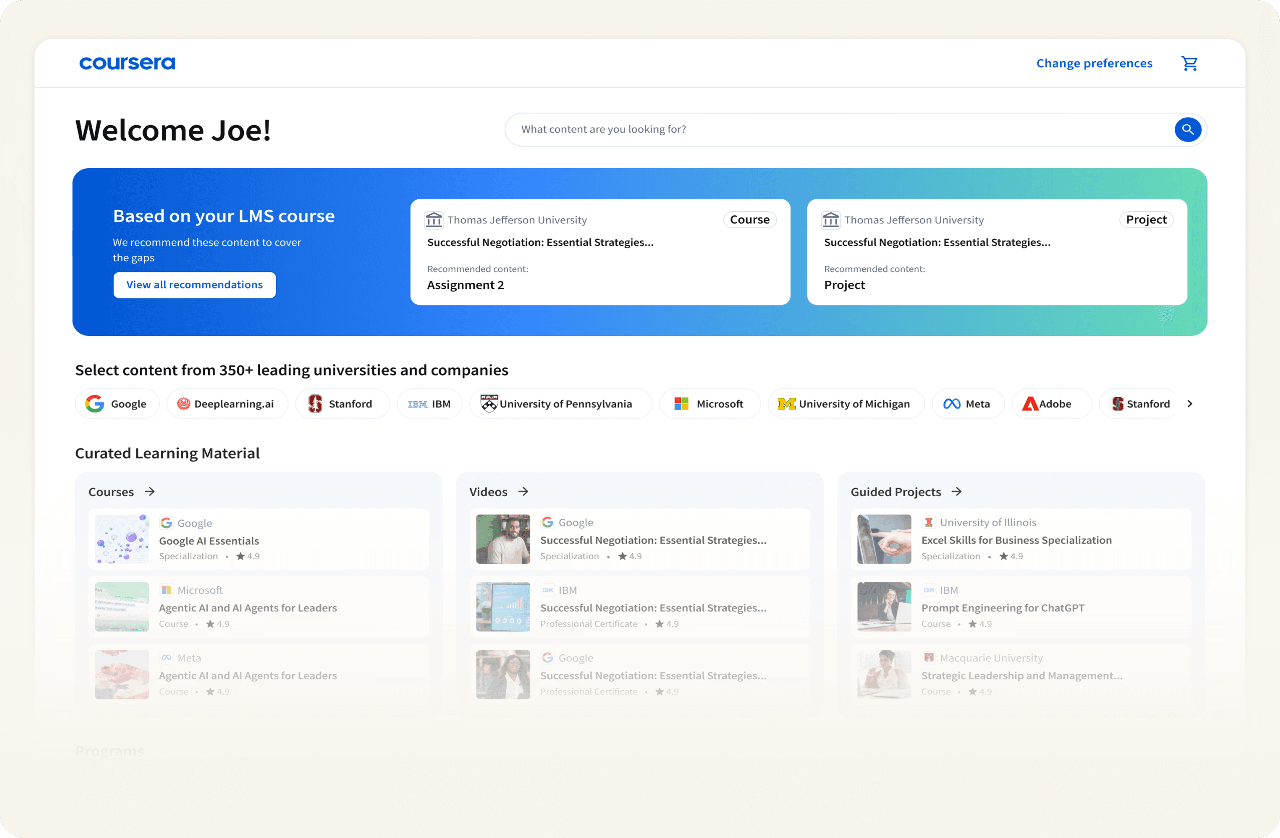 Usage Intelligence Platform dashboard overview